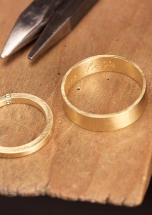 'Kvadrat or Kant' Wedding Ring Made With Fairtrade Gold