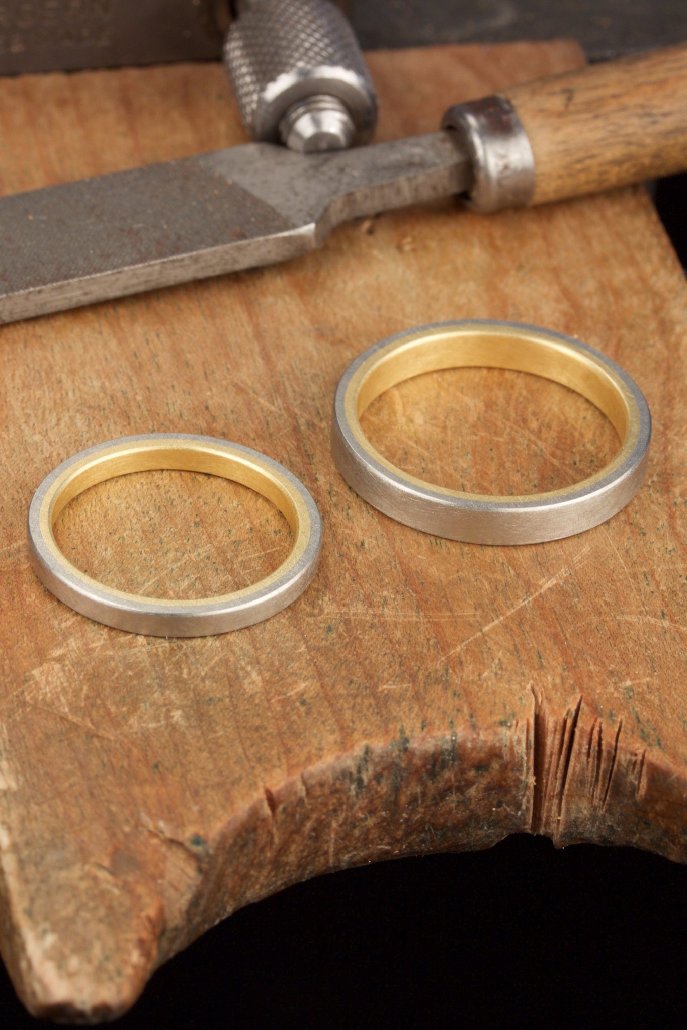 `Bicolor´White gold and yellow gold wedding rings