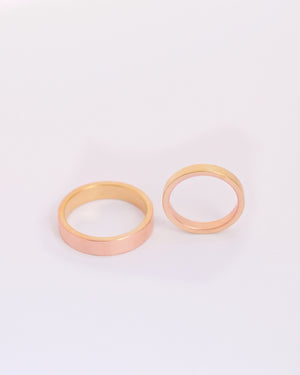 `Bicolor´two coloured gold wedding rings