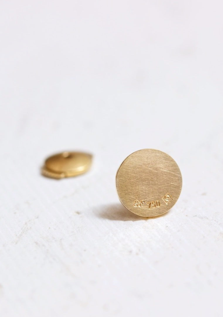 ´Thick Circle´ Earring in 18 kt Fairtrade gold