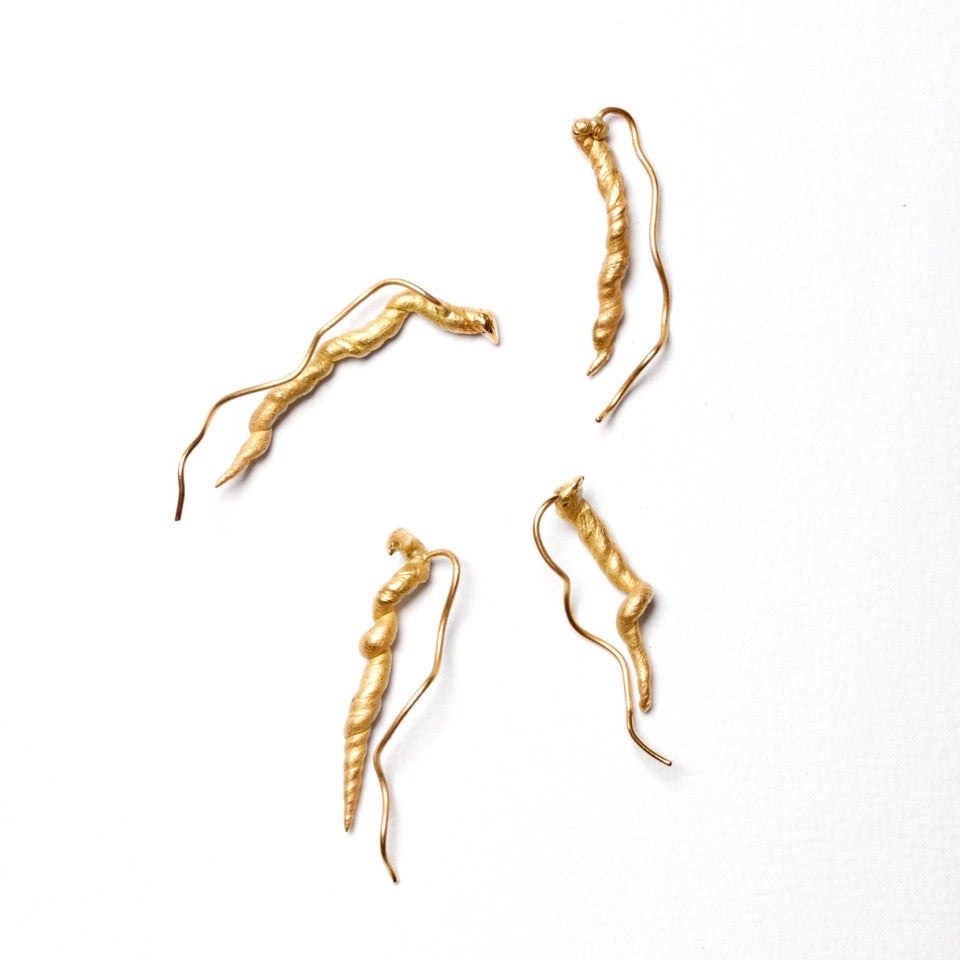 ENRICHED FROM ANY REPETITION' EARRINGS, 18 KT FAIRTRADE GOLD OR SILVER.